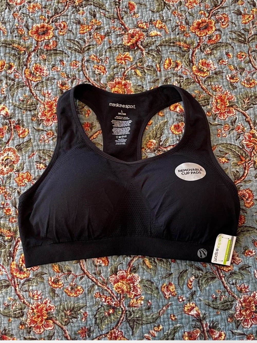 Marika Sport Dry Wik Sports Bra w/ Removable Cup Pads